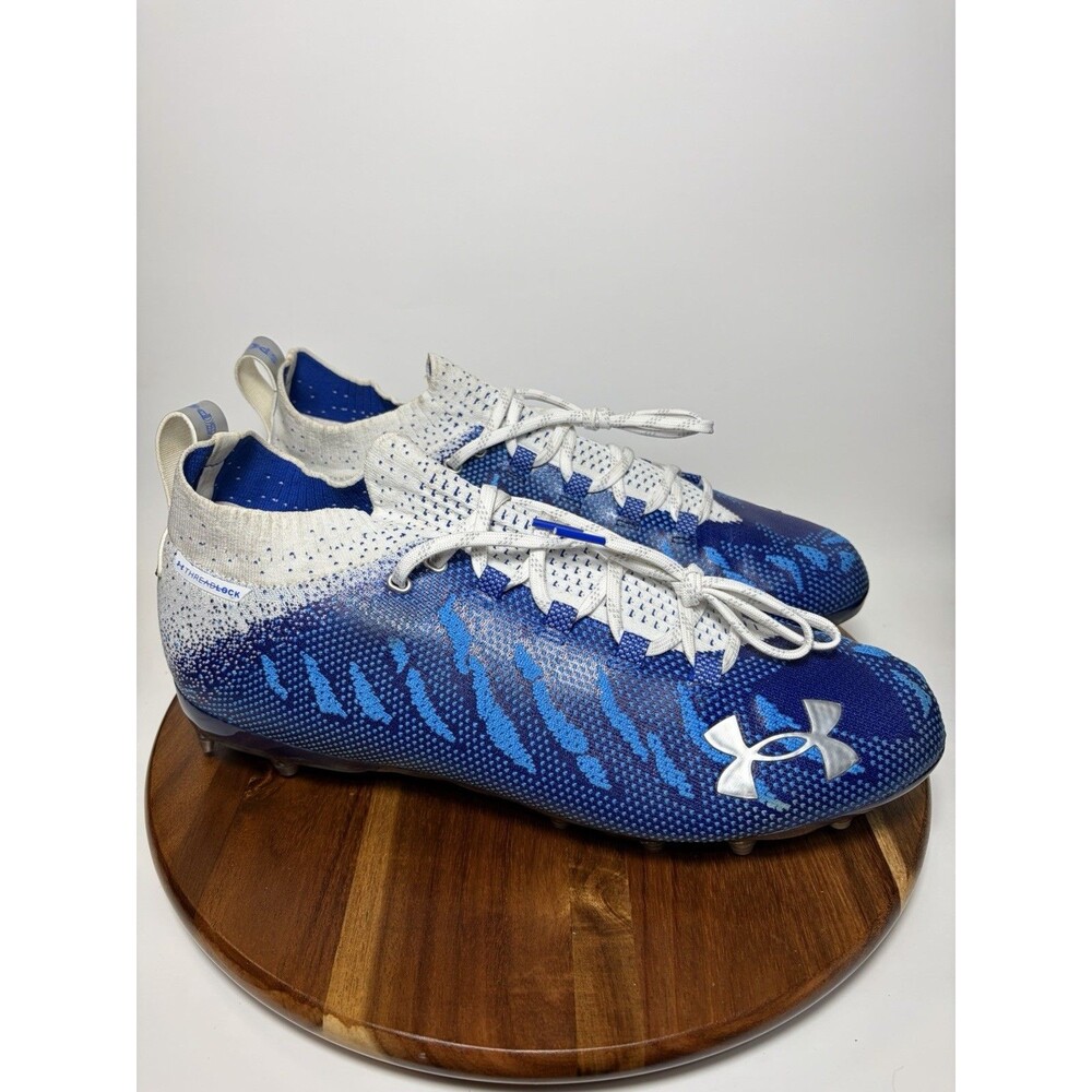 New Under Armour Spotlight Lux MC “Blue White” 3022654-400 Men 13 Football Cleat